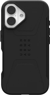 Mbështjellës UAG Civilian MagSafe për iPhone 16, i zi