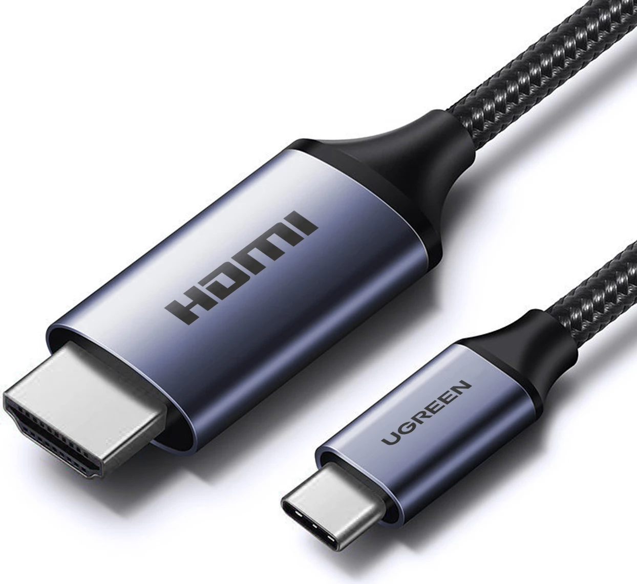 Kabllo USB-C në HDMI 2.1 Ugreen CM565, 1.5m, Gri