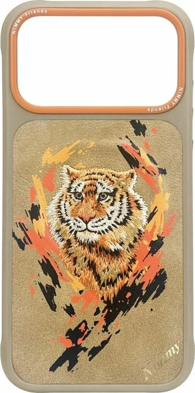 Kapak MagSafe Nimmy Tiger për iPhone 17 Pro, kafe e çelët