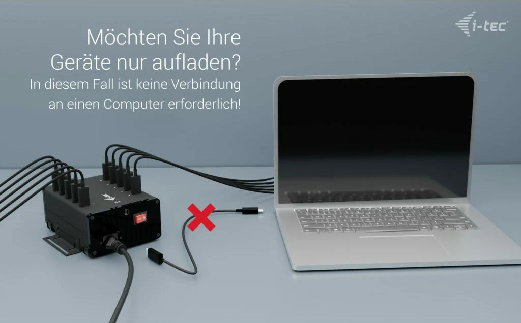 HUB USB-C I-Tec, 10 porta, 15W për portë, Plug & Play, i zi