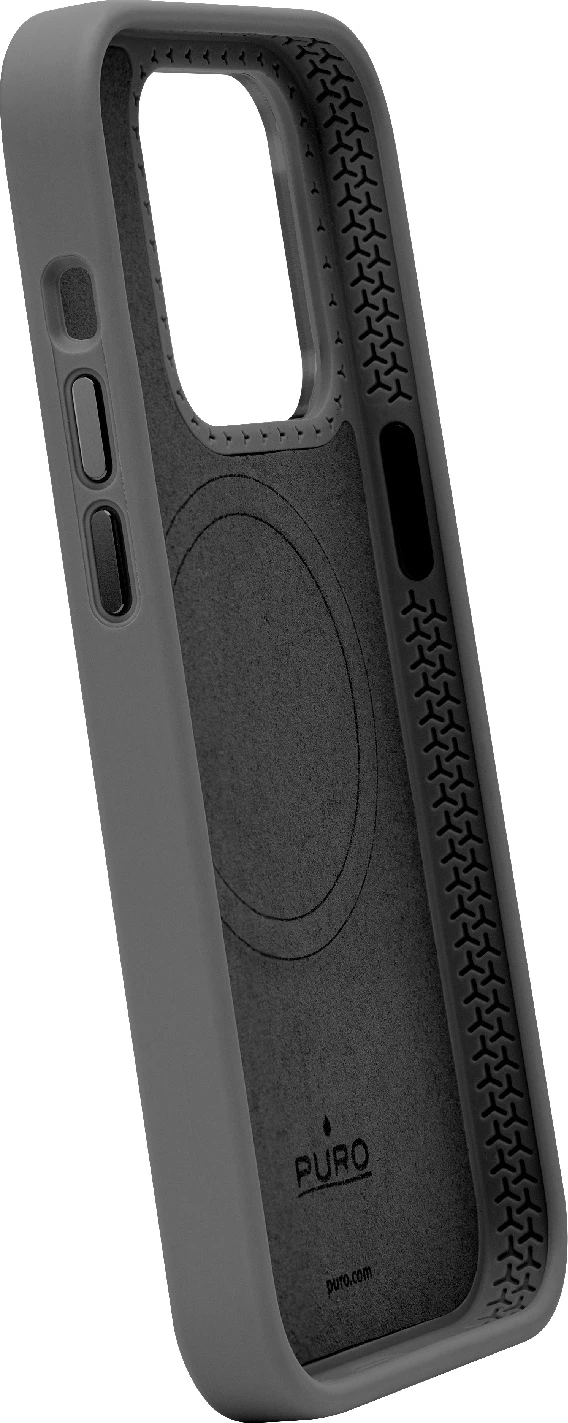 Mbështjellës Puro Icon Mag Pro MagSafe për iPhone 15 Pro, silikon, zi