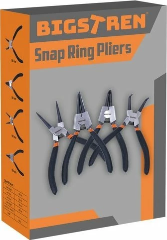 Pincë për unaza Seger Falon-Tech Bigstren 22159, set 4 copë, të zeza