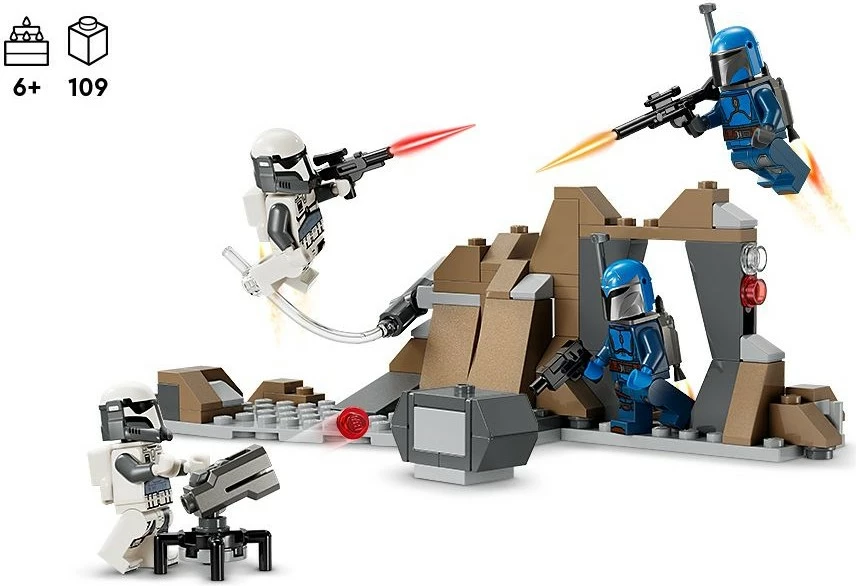 Set ndërtimi LEGO Star Wars 75373 Ambush on Mandalore Battle Pack, 109 pjesë, multikolor