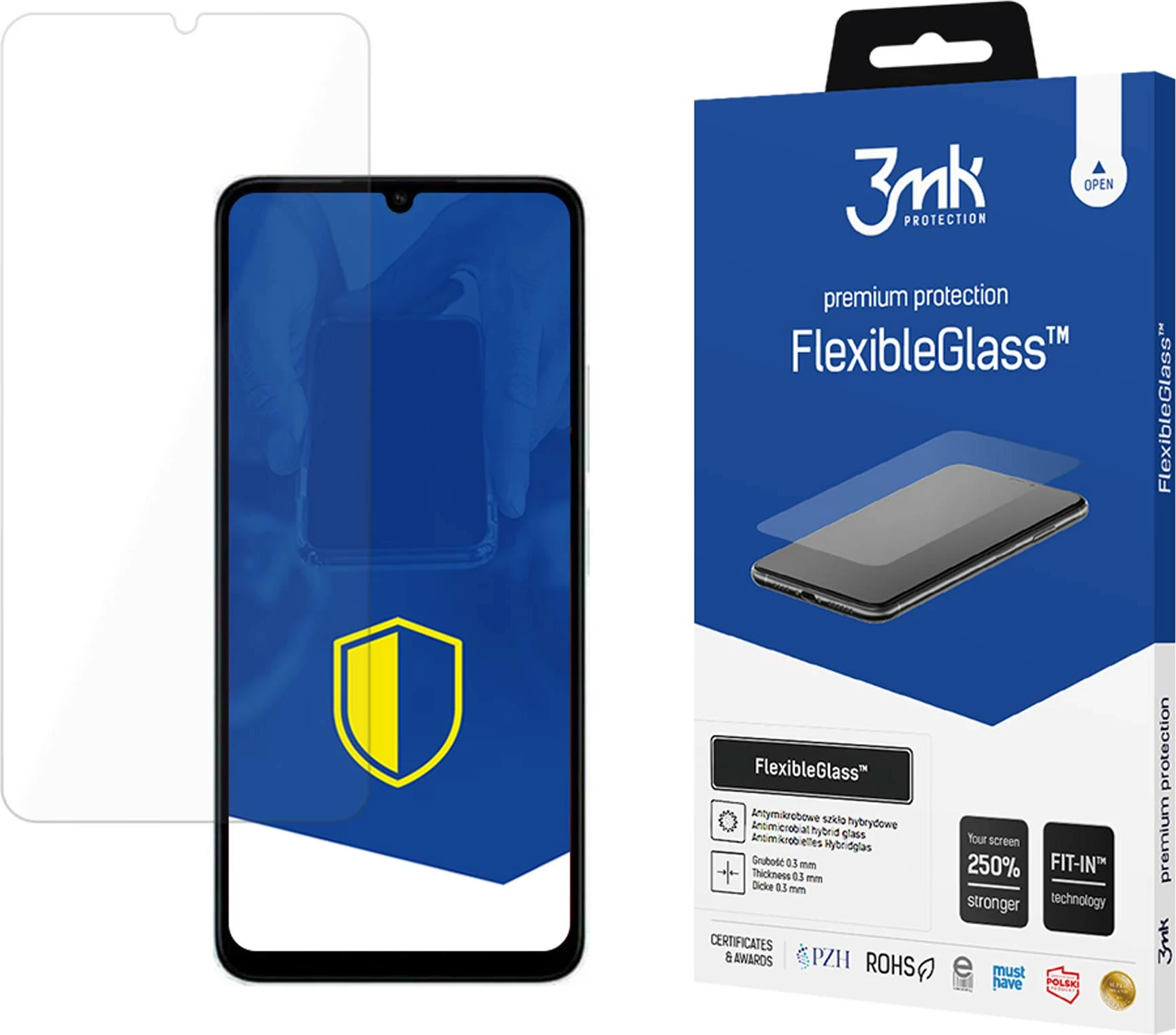 Xham mbrojtës hibrid 3mk FlexibleGlass për Xiaomi Redmi 13C / Poco C65