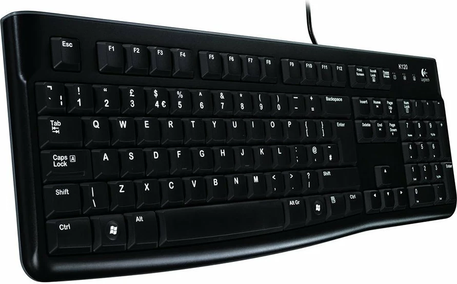 Tastierë me kabllo Logitech K120 USB, full-size, layout HRV/SLV/SRB, e zezë