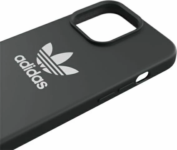 Mbështjellës Adidas Originals OR Silicone Case FW21 për iPhone 13 Pro/13 6.1", silikon me bërthamë polikarbonati, kompatibil me karikim wireless, i zi