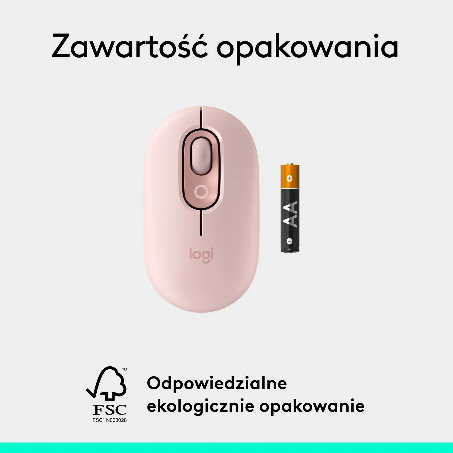 Maus Logitech POP ICON, pa tela, rozë