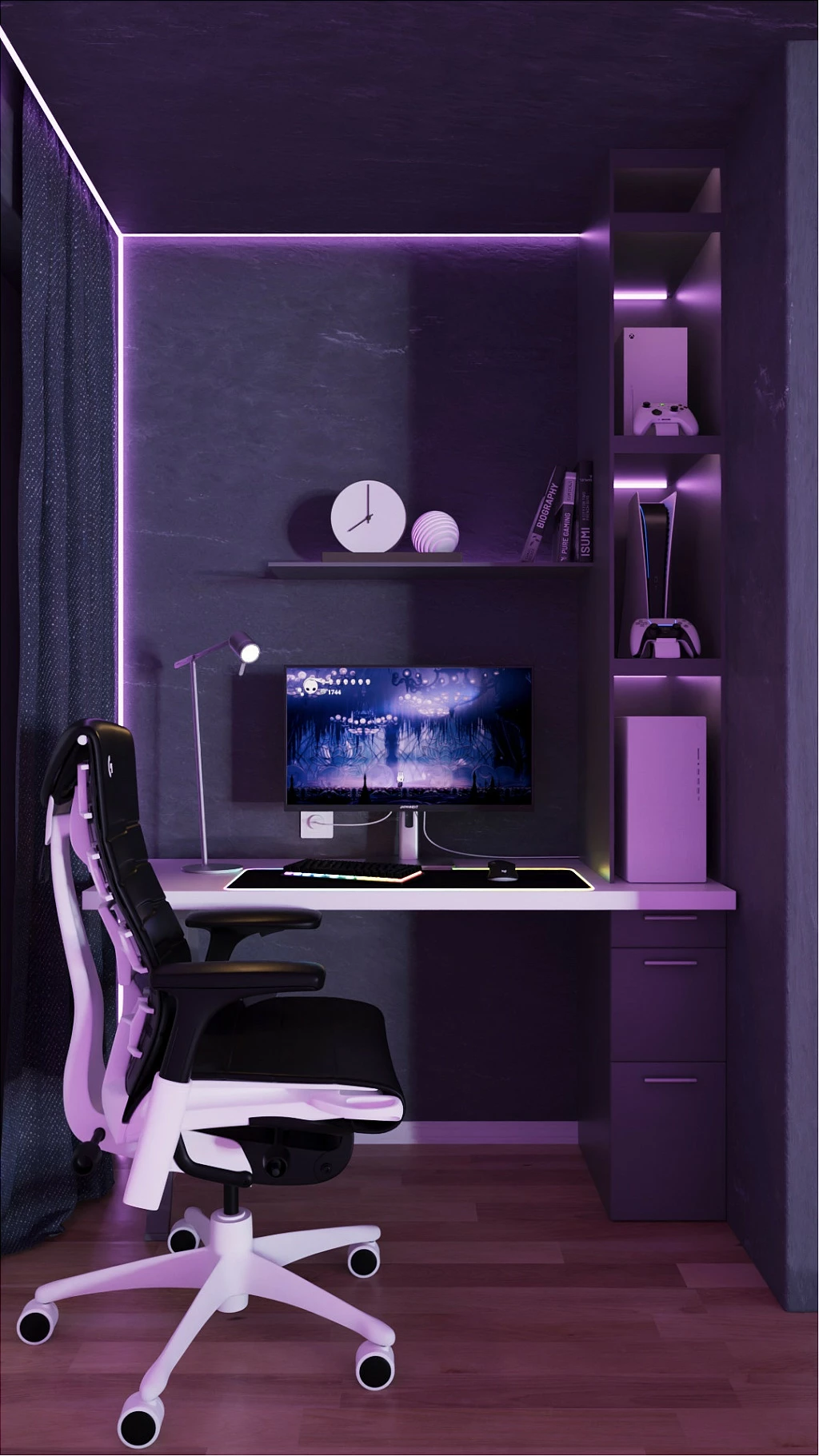 Monitor gaming JapanNext 27" Full HD 1920x1080, FreeSync, altoparlantë, zi/argjendtë