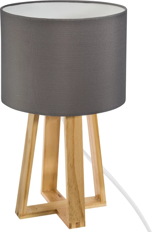 Llambë tavoline Kressou dru pishe ngjyrë gri D20x34.5cm