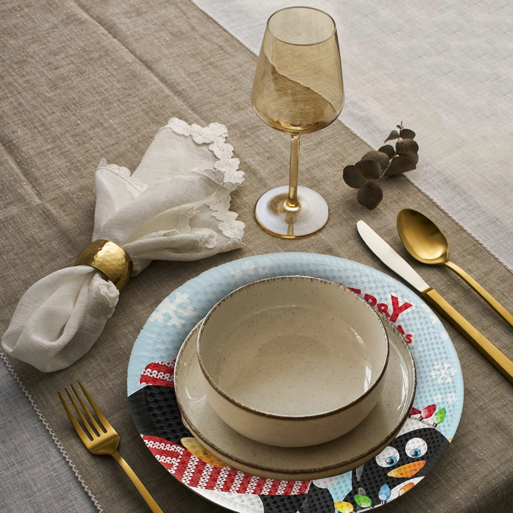 Set 4 mbulesa tavoline, Hermia Concept, model Krishtlindjesh, 37cm