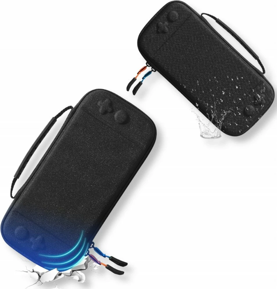 Kasë për konsolë Yaxo Scutum YGSCCC01B për Nintendo Switch/ Switch 2, e zezë techno