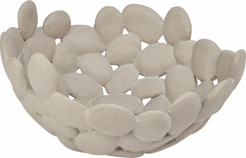 Enë dekorative VOTSALO, polirezine, bezhë, 33x32x18cm