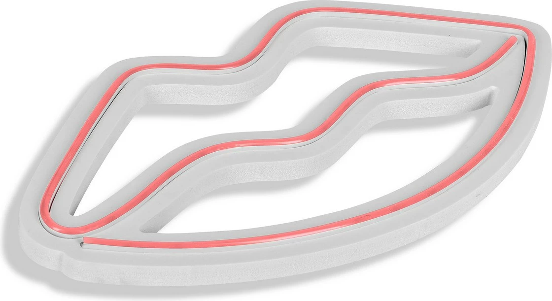 Dritë dekorative LED plastike, formë buzësh, ngjyrë rozë