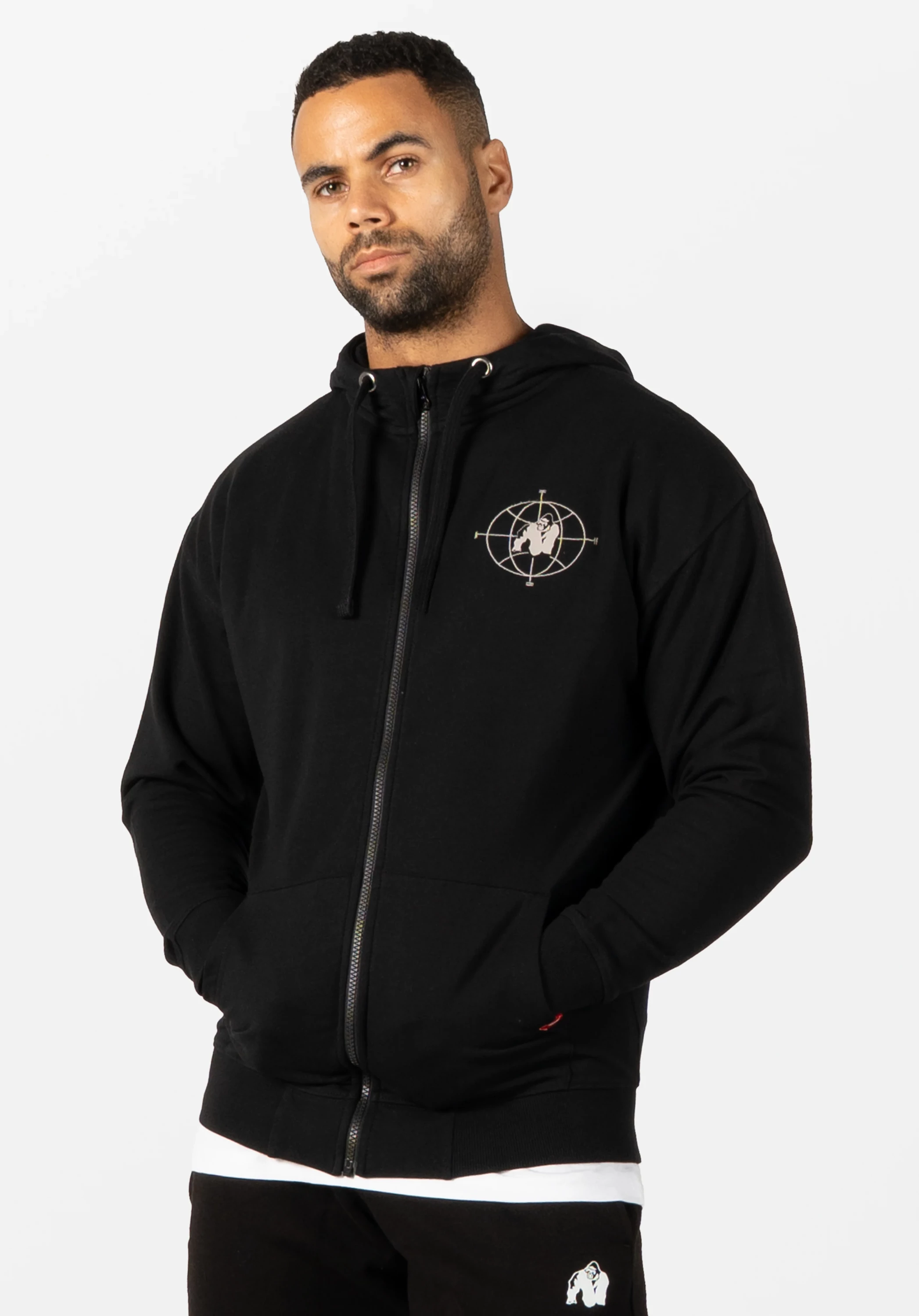 Scofield Zipped Hoodie - Black [Madhësia: XL]