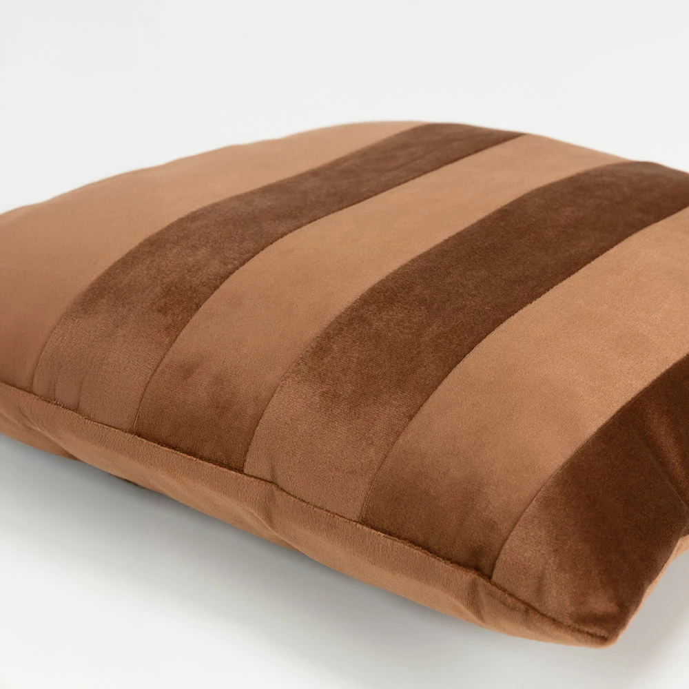 Jastëk dekorativ SERI, kadife, kafe, 45x45cm