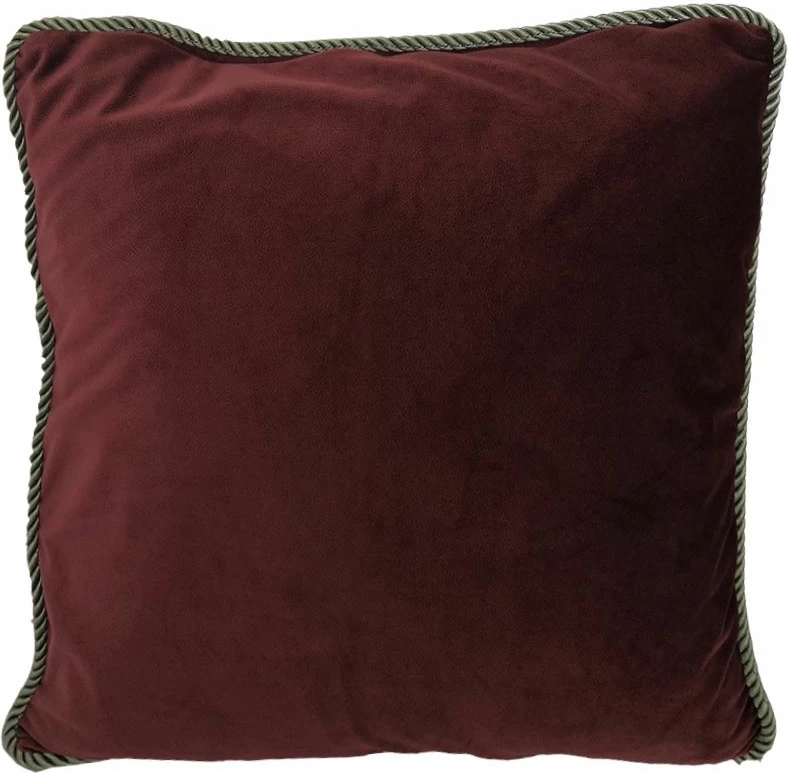 Jastëk dekorativ Solid, kadife, bordo, 50x50cm