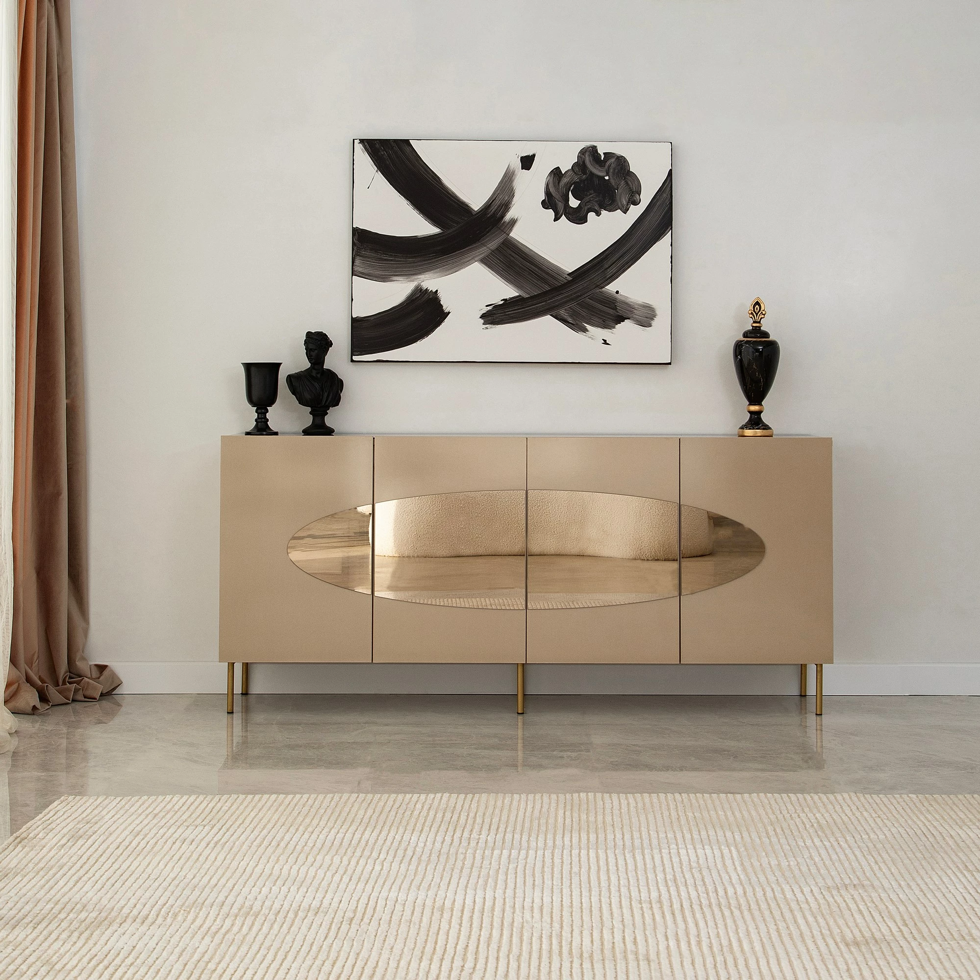 Konsol Hanah Home, Lago, bronz dhe ar