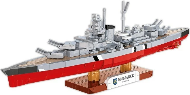 Set konstruktues anije luftarake Bismarck, Cobi, COBI-4854, 590 pjesë, shkallë 1:700, plastikë