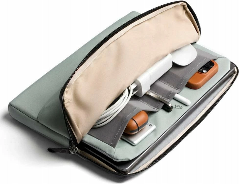Mbështjellës laptopi Bellroy Laptop Caddy 14\" DLCA-EUC-230, me xhepa për aksesorë, jeshile (Eucalyptus)