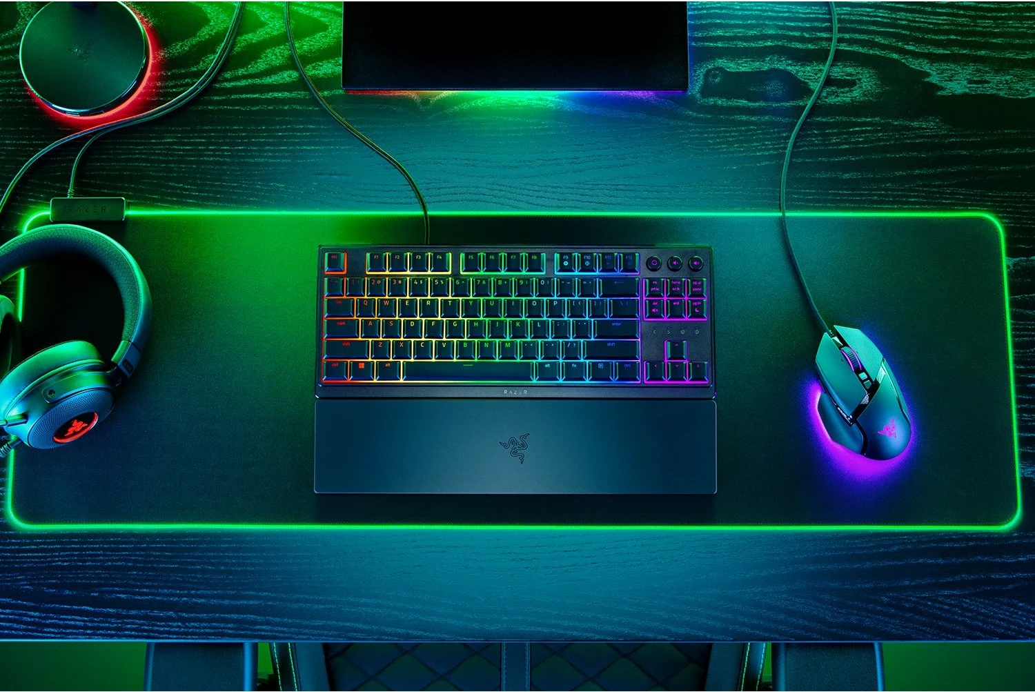 Tastierë gaming Razer Ornata V3, RGB, mecha-membrane, tenkeyless, e zezë