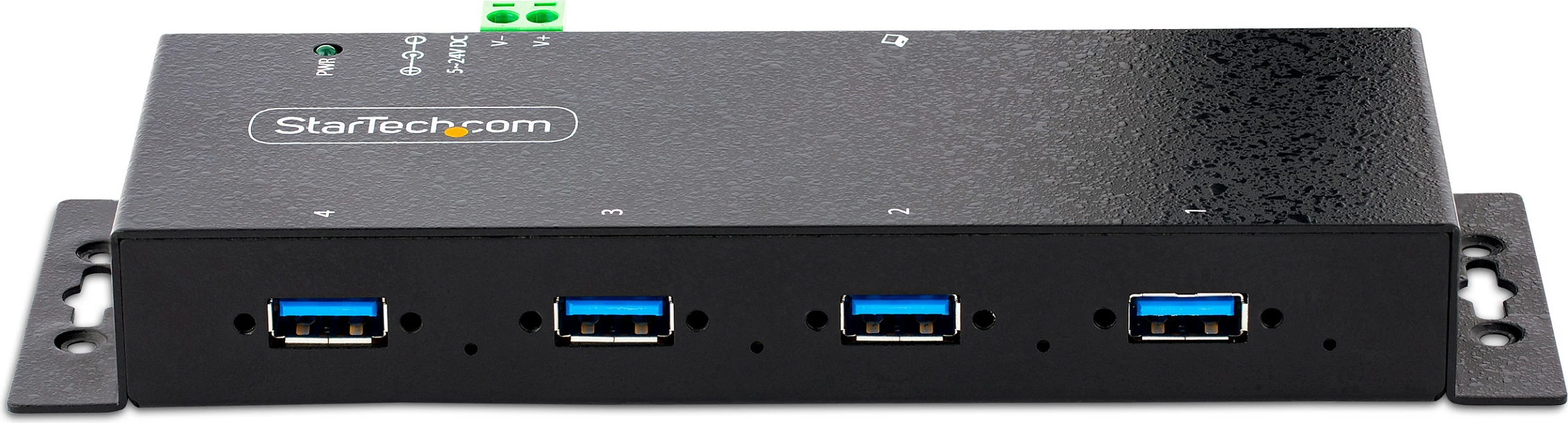 USB Hub industrial StarTech ST4300USBM, 4-port, USB 3.2 Gen 1, 5Gbps, metal, montim mur/desk, i zi