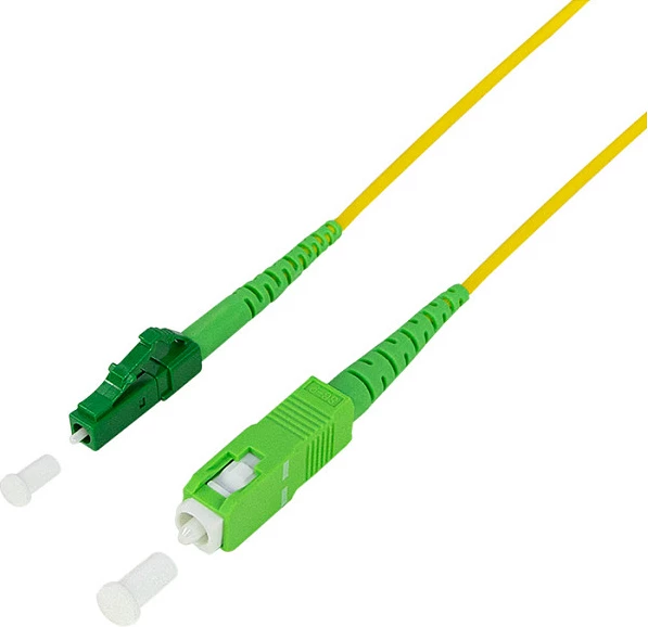 Kabllo fibër optike LogiLink patch cord simplex OS2 SM G.657.A2, SC/APC në LC/APC, 20 m, e verdhë