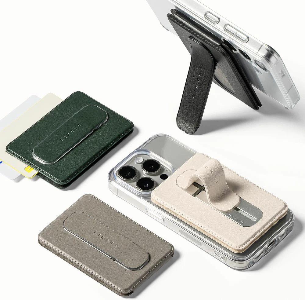 Mbajtës kartelash me magnet Ringke Wallet Slide Grip MagSafe, i zi