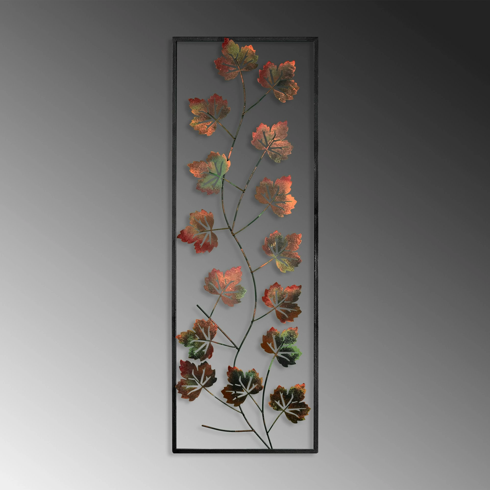 Aksesor dekorativ metalik për mur, Wallity, Platane 2, shumëngjyrësh, 32x90cm