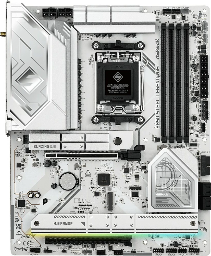 Pllakë amë ASRock B850 Steel Legend WiFi, Socket AM5, DDR5-SDRAM, 256 GB