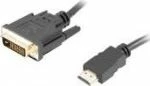 Kabllo HDMI–DVI-D Lanberg CA-HDDV-20CU-0018-BK 1.8m Dual Link 4K@30Hz e zezë