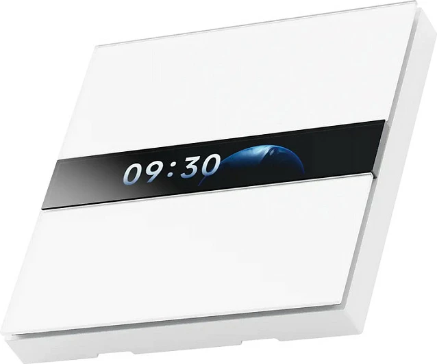Switch muri i mençur Aqara Display Switch V1 EU, ekran LCD 2.08", Wi-Fi/Bluetooth, i bardhë