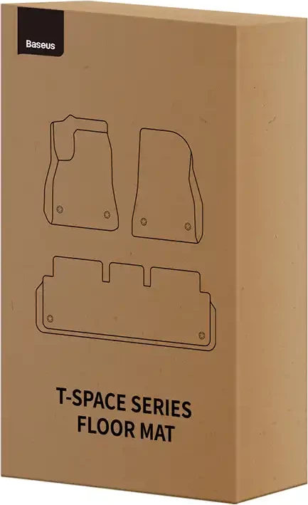 Set tapeta dyshemeje për makinë Baseus T-Space, për Tesla Model Y, 6 copë, e zezë
