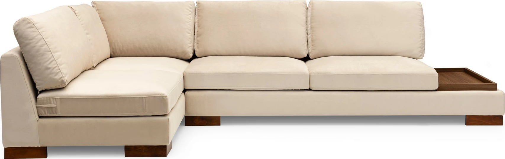 Këndare Tulip me pouf, ngjyrë bezhë, Atelier del Sofa
