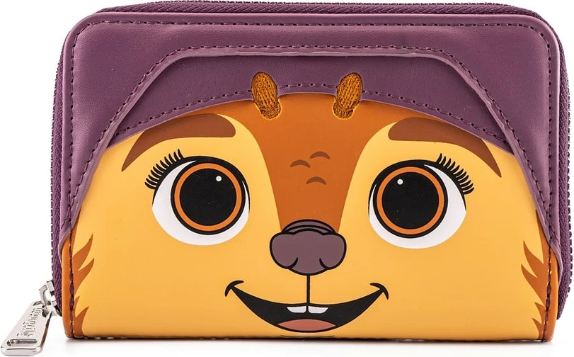 Kuletë Loungefly Disney Raya and the Last Dragon Tuk Tuk zip-around, lëkurë vegane, 15.2 x 10 cm, vjollcë