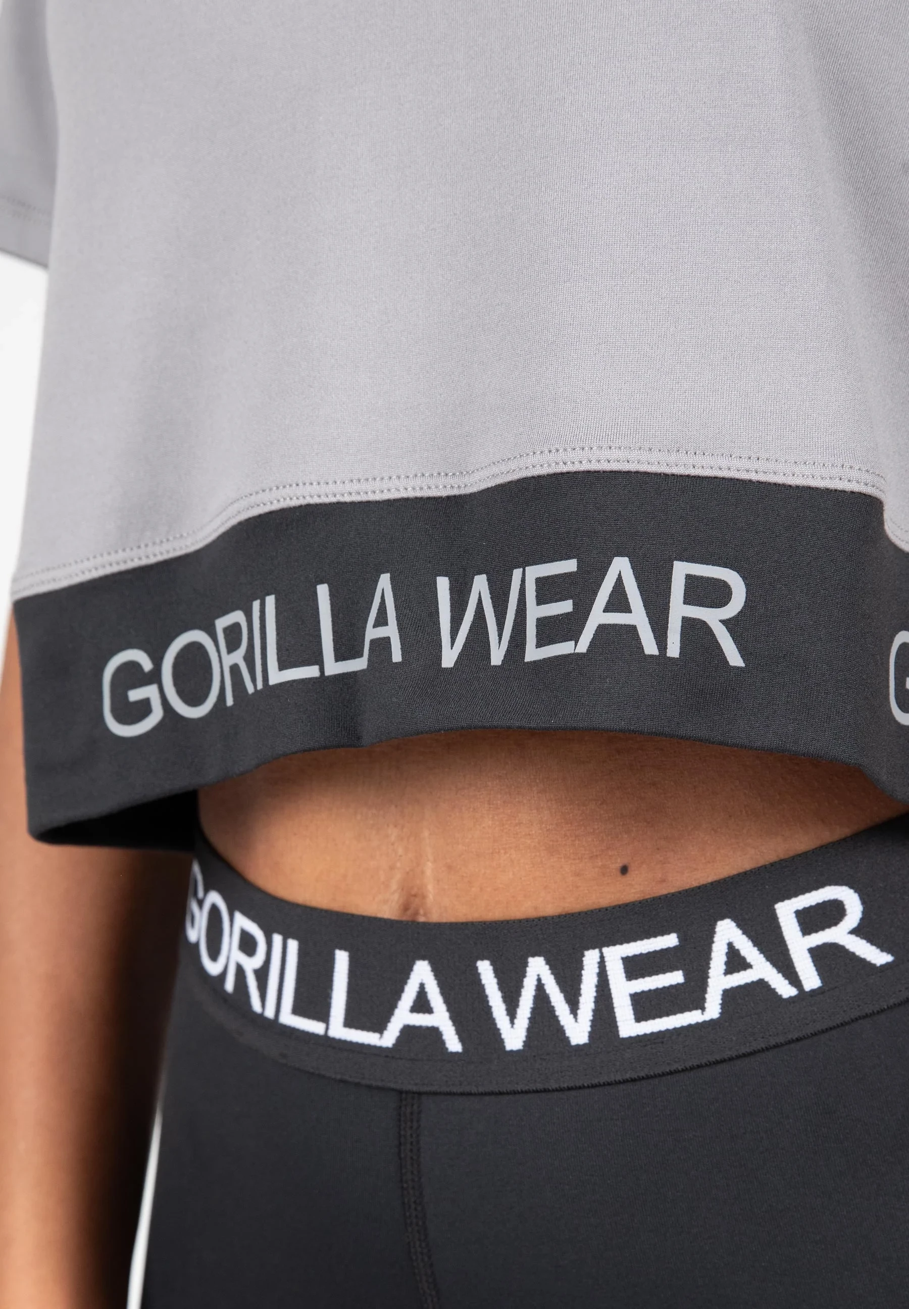 Colby Cropped T-Shirt - Gray [Madhësia: XS]