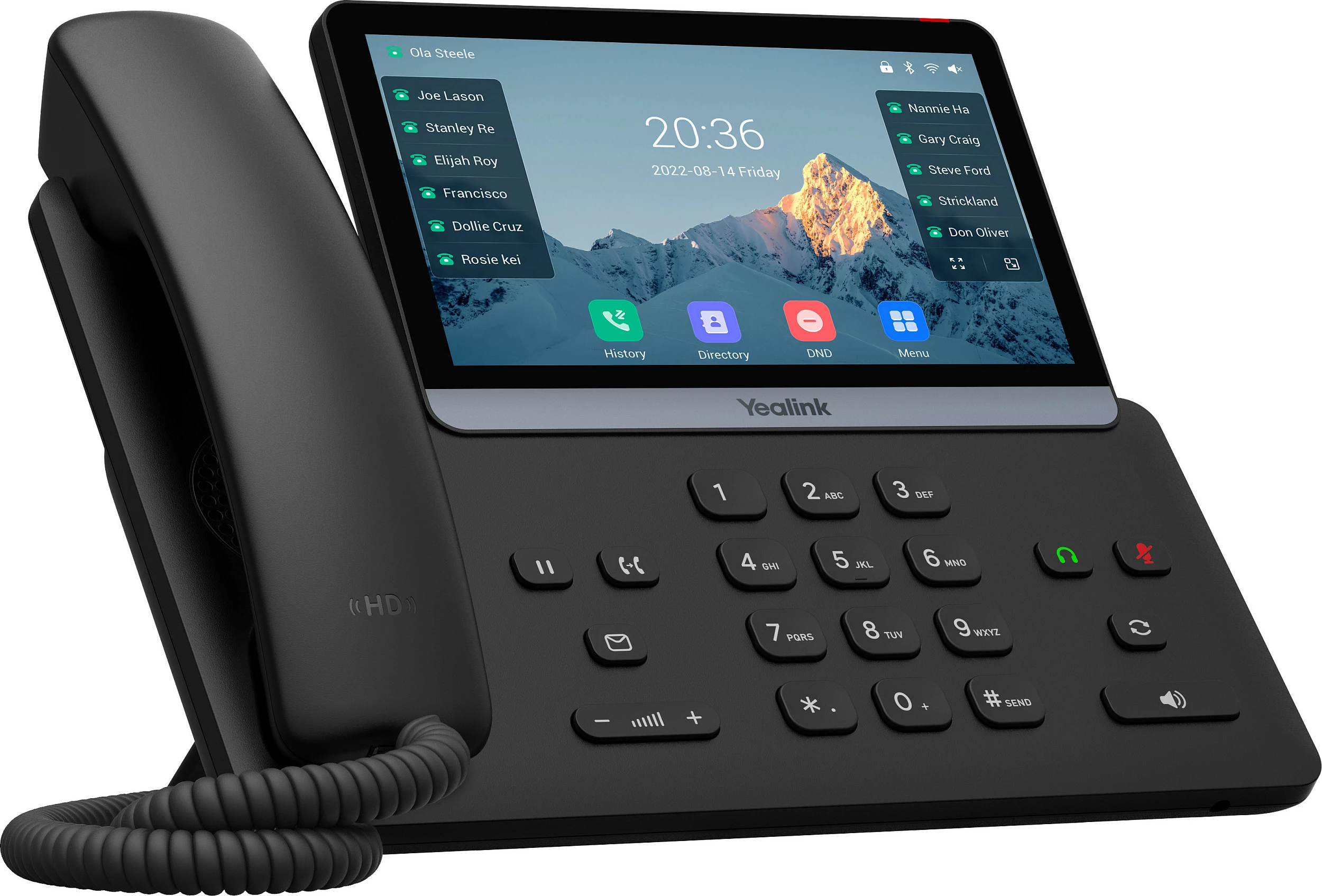 Telefon VoIP Yealink SIP-T77U, ekran me prekje 7", Gigabit Ethernet, PoE, i zi