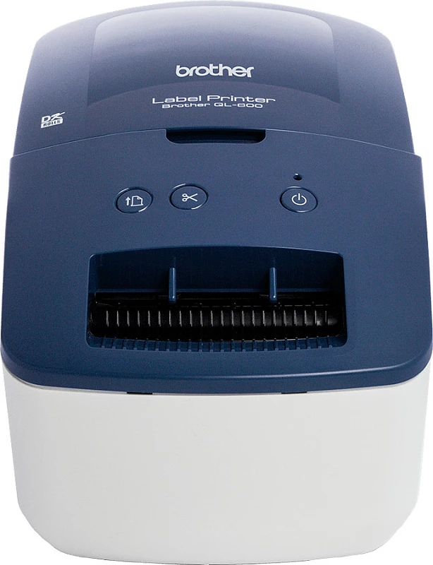 Printer etiketash Brother QL-600B, termik direkt, USB, 300 x 600 DPI, blu/bardhë