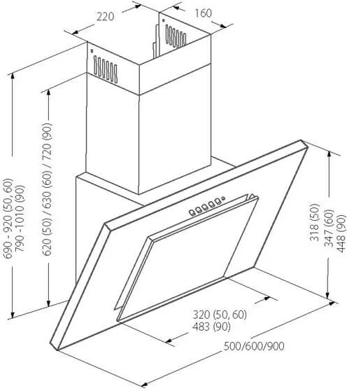 Aspirator Akpo WK-4 Nero Line Eco 50, i bardhë