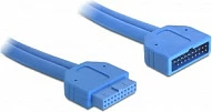 Kabllo zgjatëse DeLOCK 82943, USB 3.2 Gen 1 header 19-pin, 0.45 m, Male-Female, blu