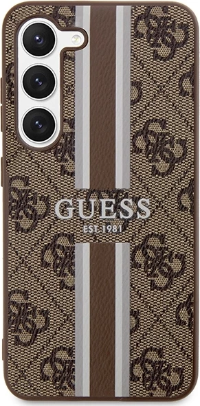 Mbështjellës Guess 4G Printed Stripe për Samsung Galaxy S23 S911, Kafe