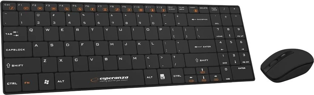 Tastierë Esperanza EK122K RF Wireless QWERTY, e zezë