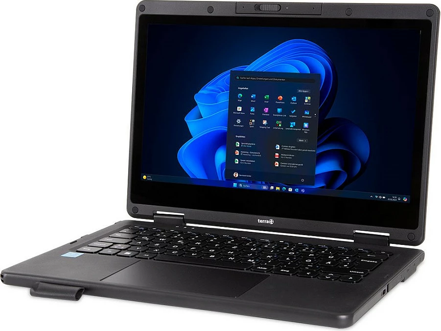 Laptop 2-në-1 Terra Mobile 360-11V4, 11.6", Intel N, 4GB RAM Memorje, 128GB SSD, Touchscreen, Windows 11 Pro Education, i zi