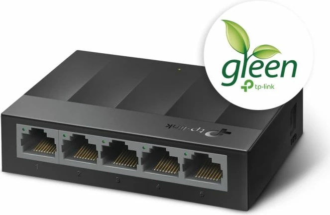 Switch TP-LINK LS1005G, 5 porta Gigabit, e zezë