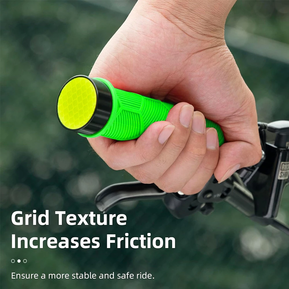 Gripa biçiklete Rockbros 40720007005 me reflektor, e gjelbër