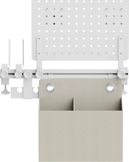 Organizator tavoline LogiLink Pegboard Office Rail Storage System, i bardhë