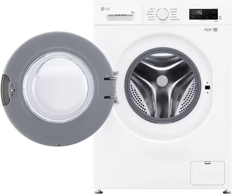 Makinë larëse, LG F4X1008NWH, 8 kg, 1400 rpm, Steam, Wi‑Fi ThinQ, bardhë