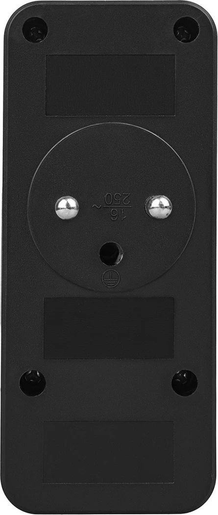 Shpërndarës prizash, Maclean MCE248 F/B, 3 dalje (2 të sheshta + 1 me tokëzim), 2x USB-A + 2x USB-C PD 20W, zi