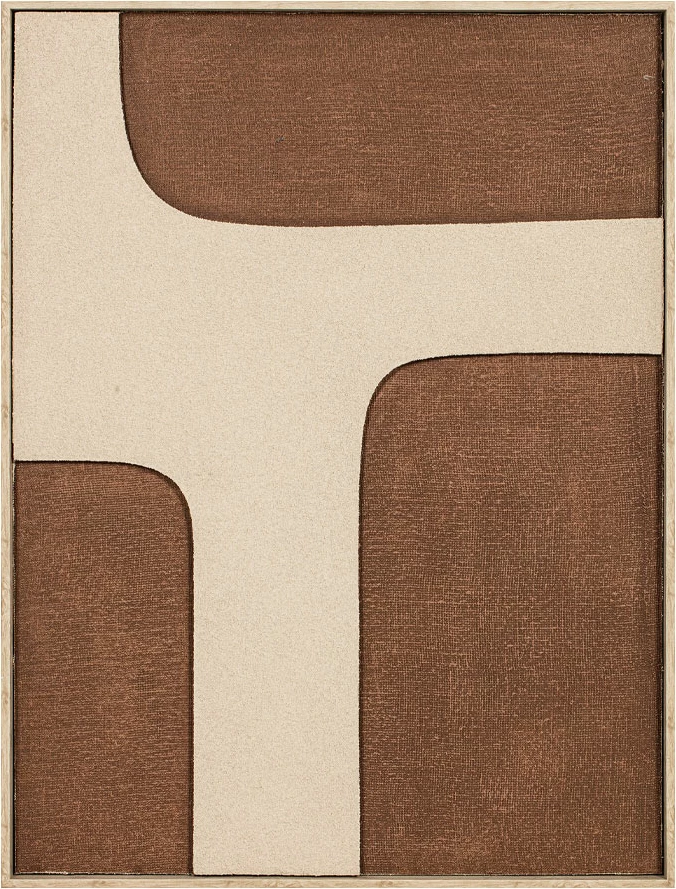 Pikturë dekorative Meadow B me kornizë, kanavacë, ngjyrë kafe-bezhë-natyrale, 60x80x3.2cm