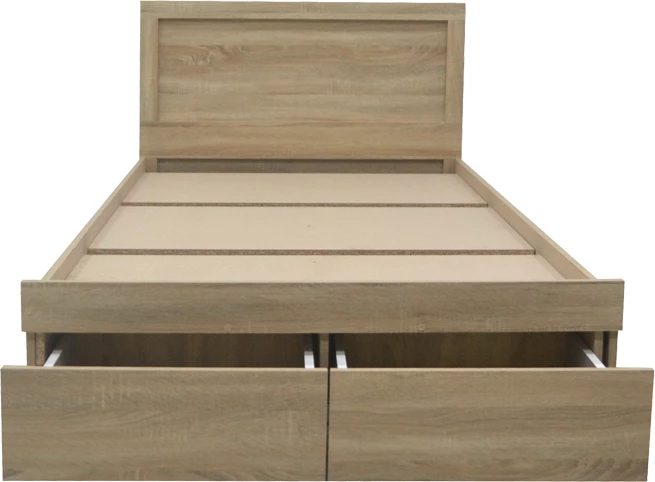 Krevat Olympus me sirtar, ngjyrë lisi të çelët, 100x200cm