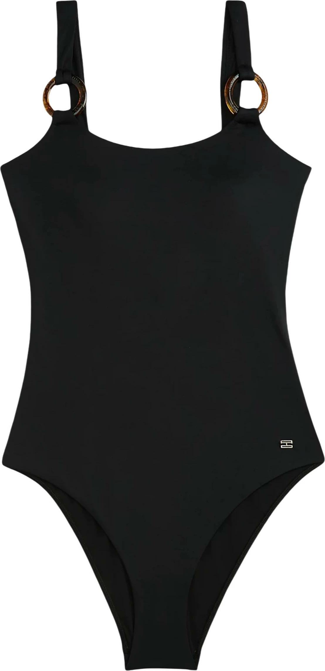 Bikine njëpjesëshe për femra Tommy Hilfiger UW0UW06480, e zezë [Madhësia: S]